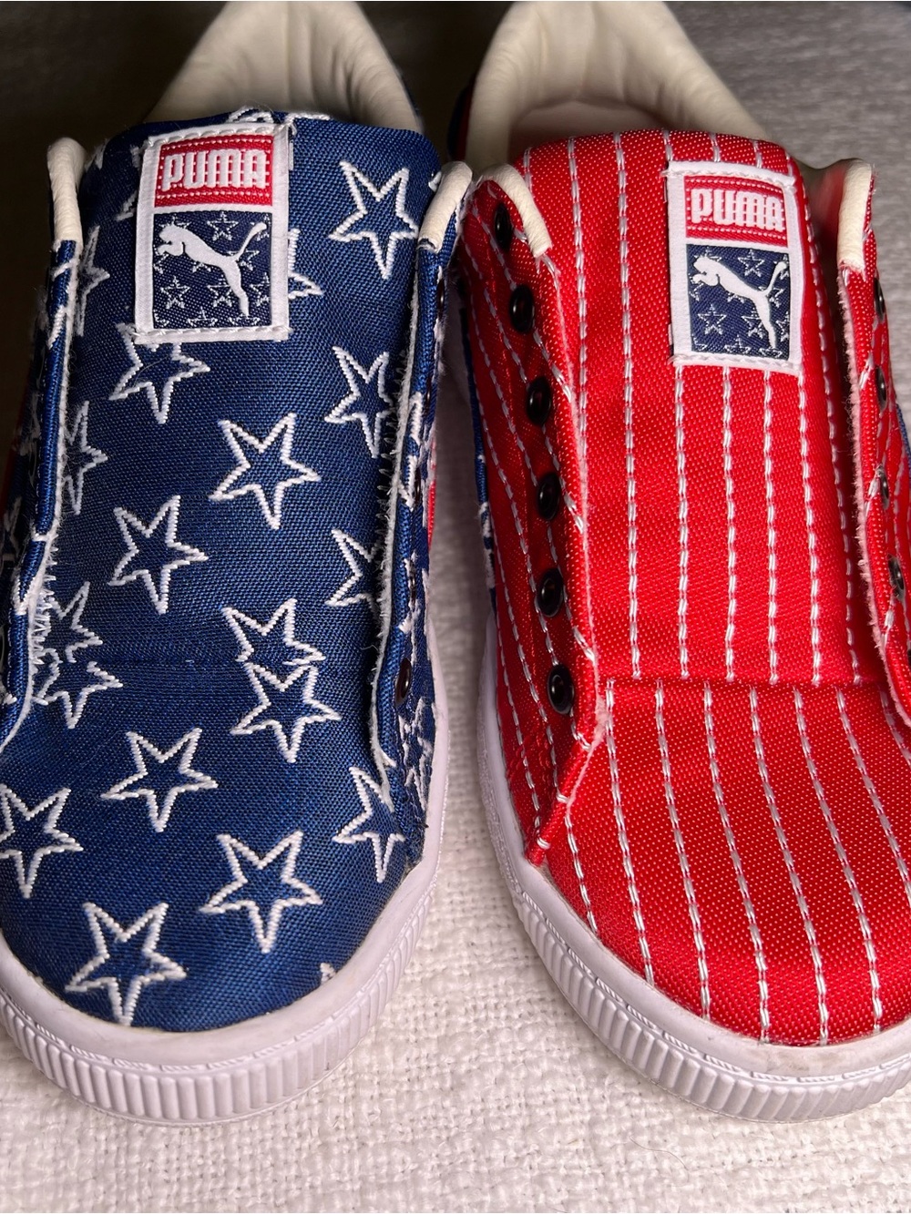 Puma Kids Red & White Sneakers 364962-01 - No Laces